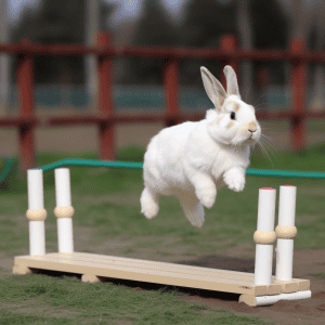 a rabbit jumping - training