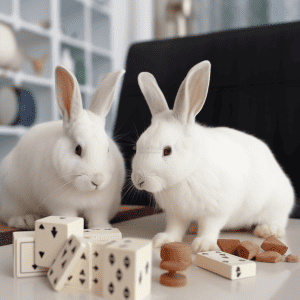 rabbits playing games
